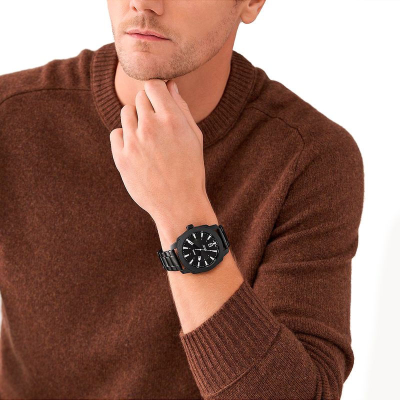 Reloj Fossil analoogo metalico negro para hombre