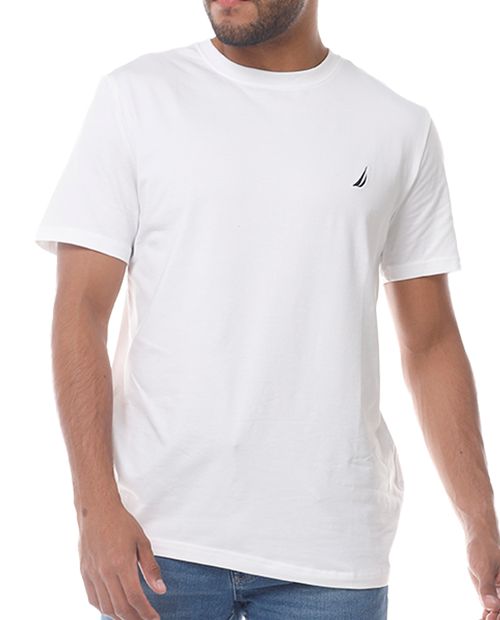 Nautica Camiseta básica blanca sólida para hombre