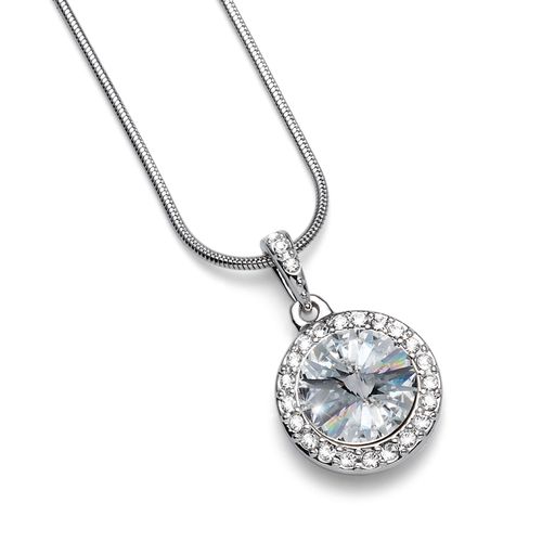 Cadena con dije plateado para mujer