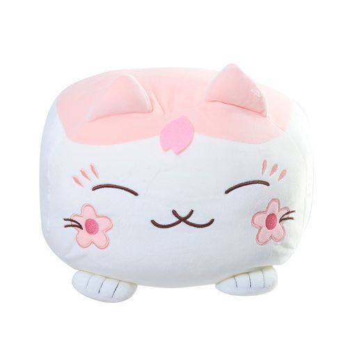 Cojín de gato multicolor de algodón 30 cm