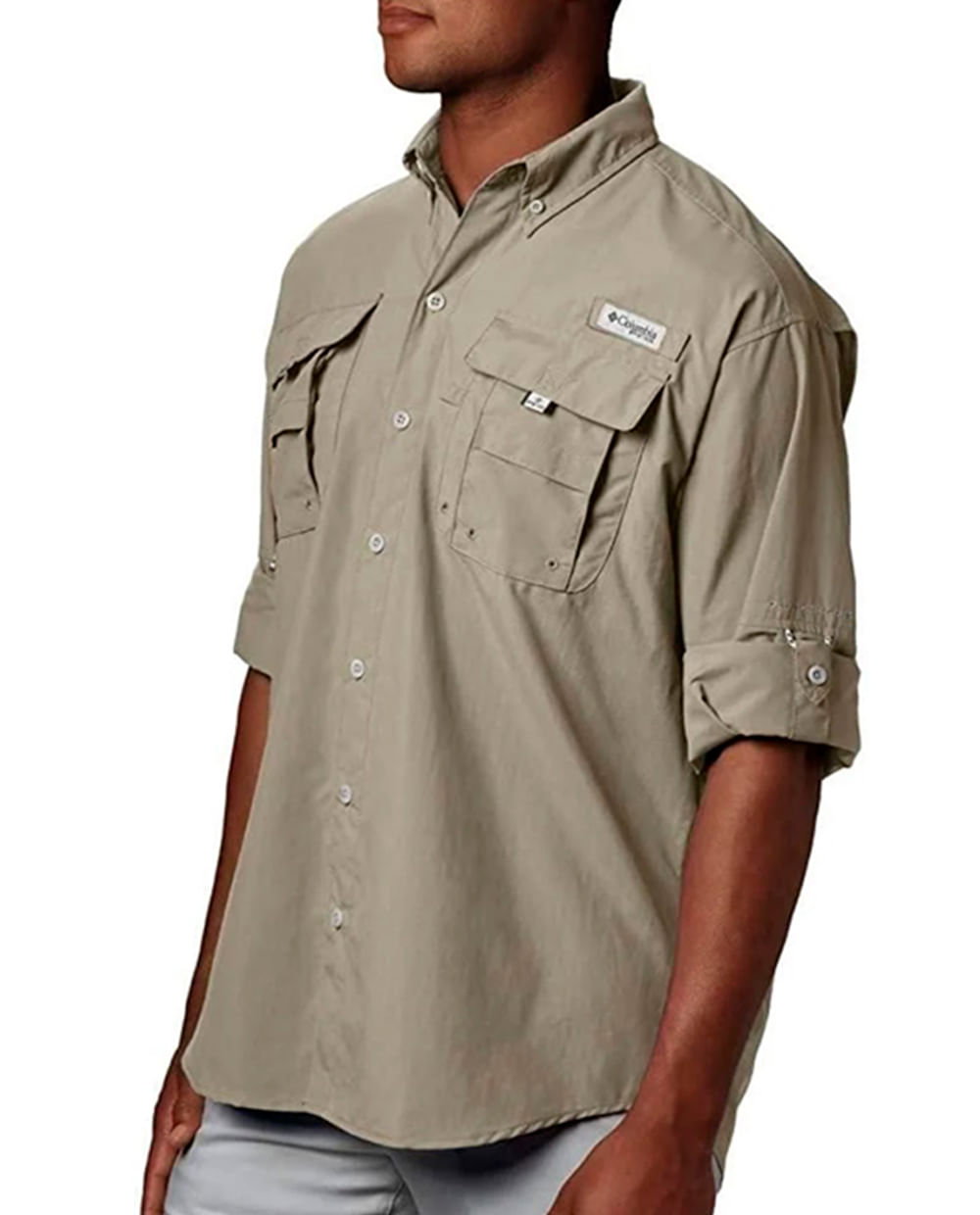 Chemise Homme Columbia PFG - Taille L - Blanc - Quick Dry - Occasion Très Bon état