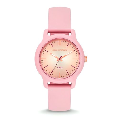 Reloj Sckechers análogo caucho rosado para mujer