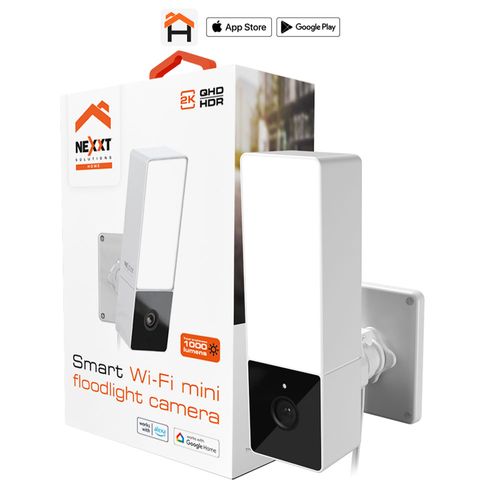 Cámara smart fija wifi con proyector para exterior