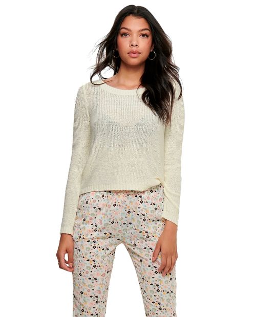 Suéter Only pull over blanco para mujer