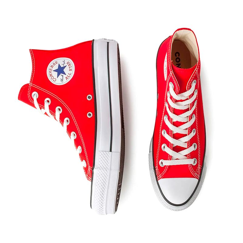 Converse rojos sin cordones sale