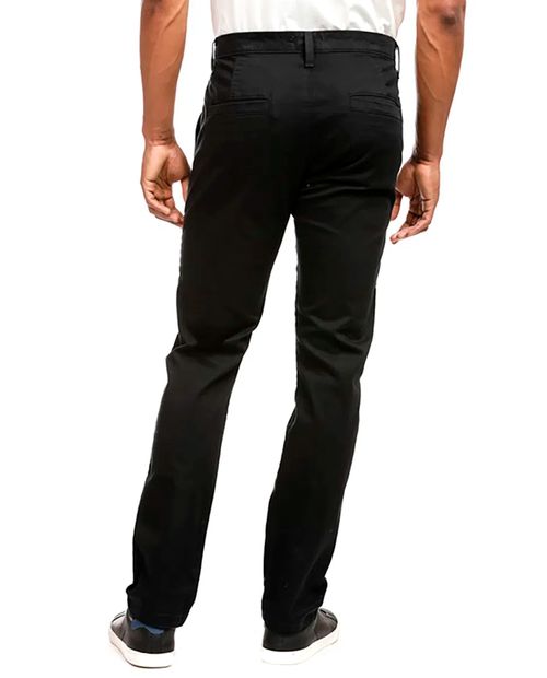Pantalón skinny fit negro sólido para hombre