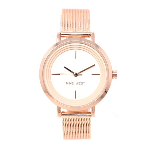Reloj Nine West análogo metálico oro rosa para mujer