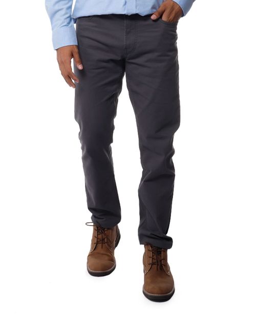Izod Pantalón 5 pocket gris para hombre