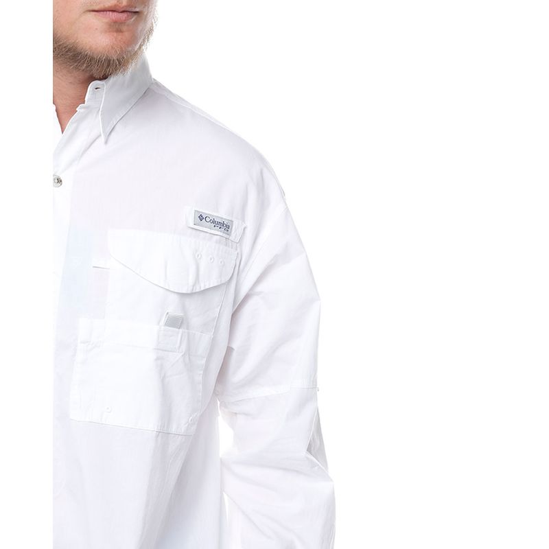 Camisa Columbia PFG blanca para hombre