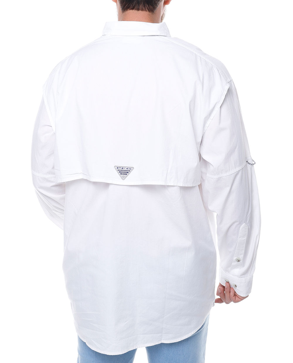 Camisa Columbia PFG blanca para hombre - Siman El Salvador