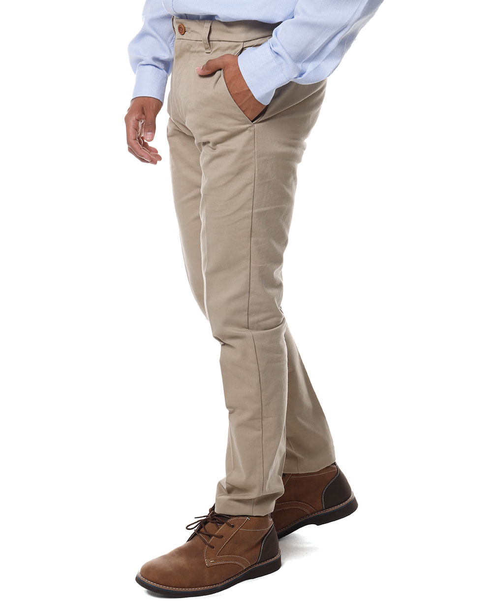 Pantalon Chino IZOD Homme – Taille 34x30 – Marron (tan) – Coton Stretch – Occasion