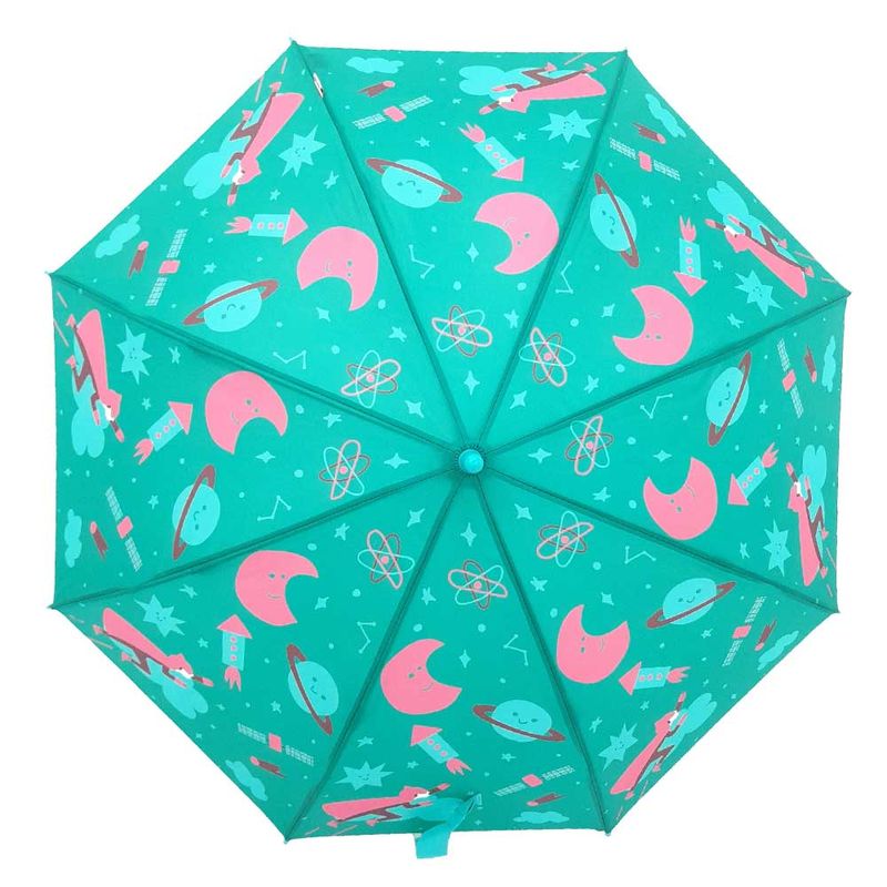 Sombrilla-verde-con-estampado-para-niño