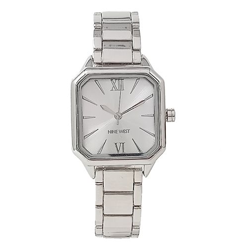 Reloj Nine West analogo metalico color plateado para mujer