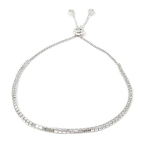 Brazalete de plata 2mm -9.4" para mujer
