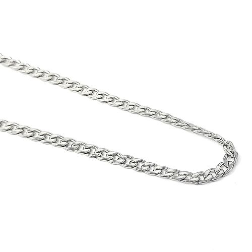 Cadena de plata plateada