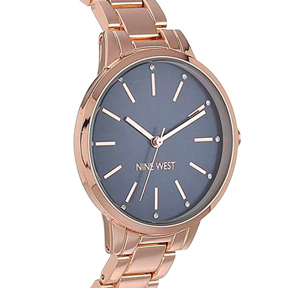 Reloj Nine West análogo metálica color rosado para dama - Siman El Salvador