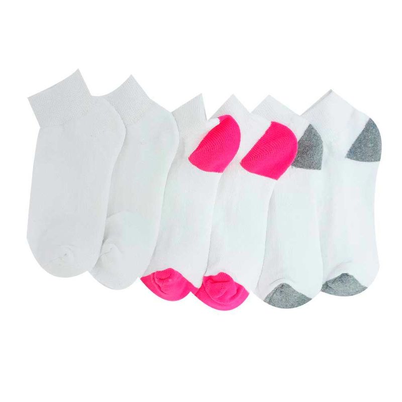 Set-de-6-pares-de-calcetines-multicolor-solido-para-niña
