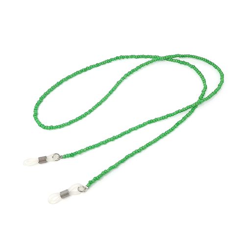 Cadena sujeta lentes mostacilla verde
