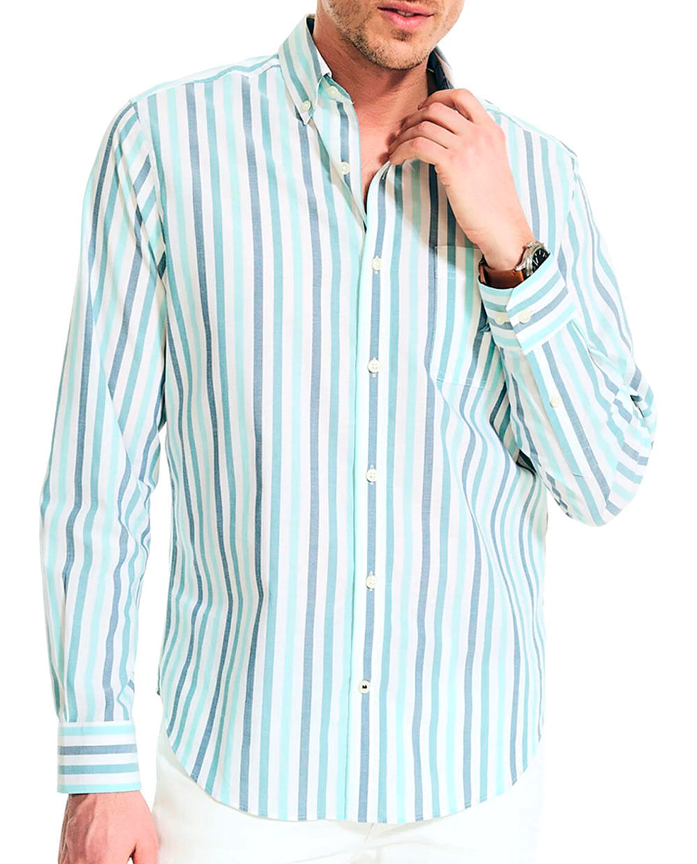 Camisa casual Nautica manga corta para hombre