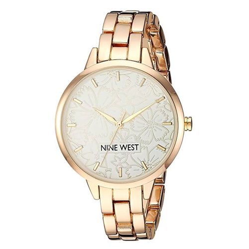 Reloj Nine West análogo metálico dorado para mujer