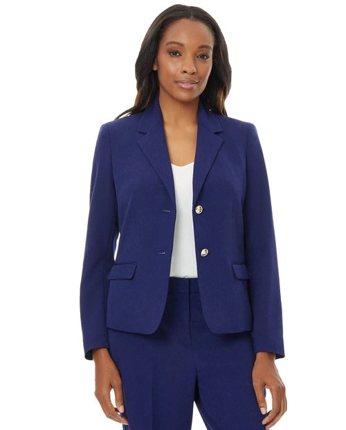 Chaqueta Kasper Separates mangas largas azul para mujer