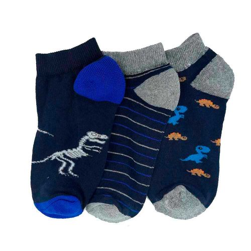 Set de 3 pares de calcetines multicolor con estampado para niño