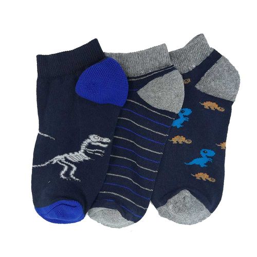 Set de 3 pares de calcetines multicolor con estampado para niño