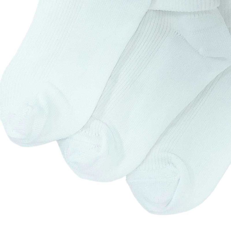 Set-de-3-pares-de-calcetines-blanco-solido-para-niña