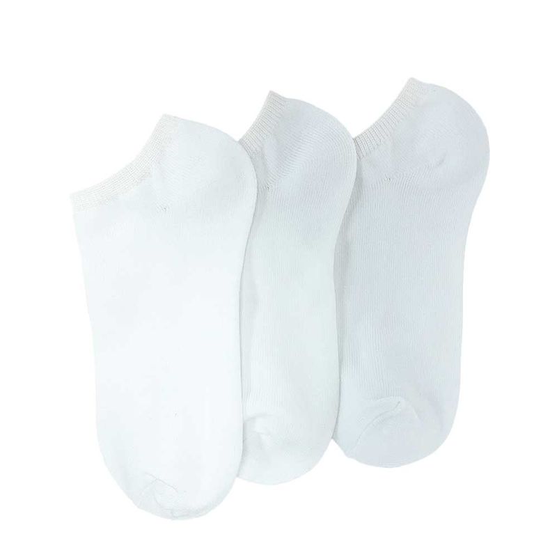 Set-de-3-pares-de-calcetines-blanco-solido-para-niña