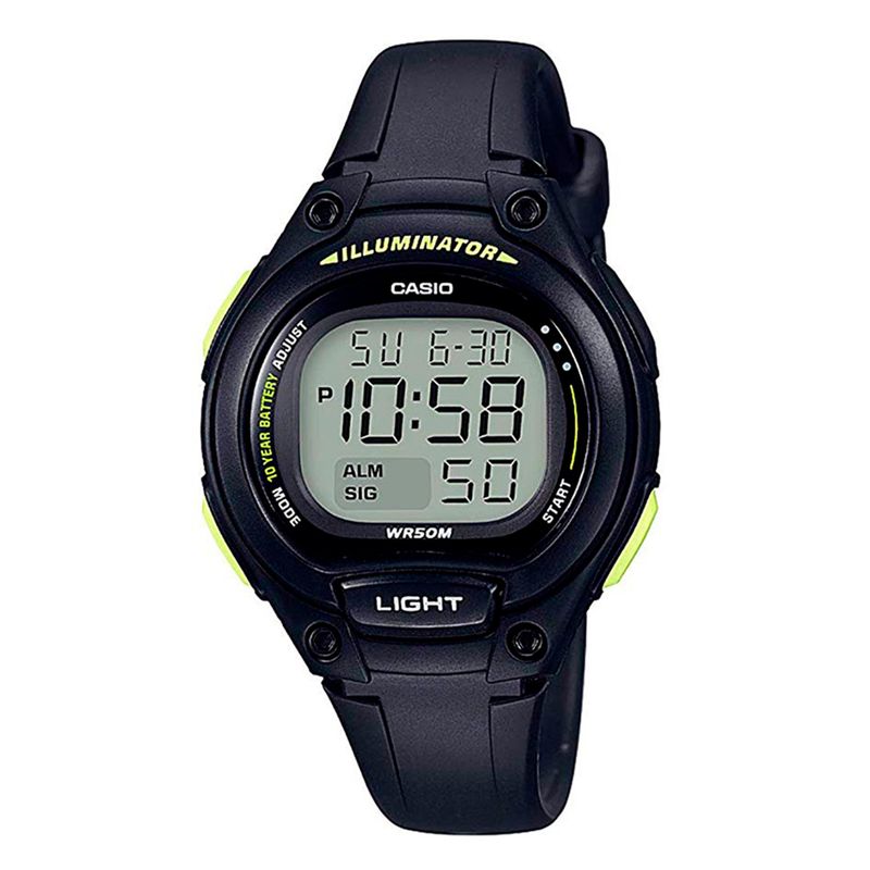 Reloj Casio digital plastico negro para mujer