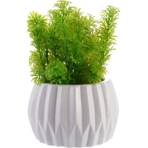 Planta artificial con maceta decorativa 13x20 cm