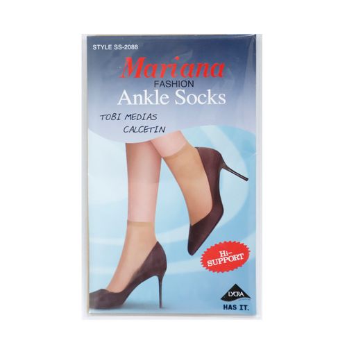 Medias de tobillo Mariana color beige para dama