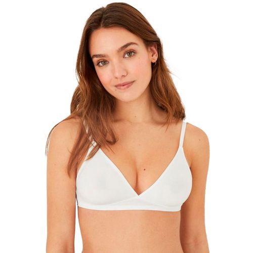 Brasier sólido color blanco para dama