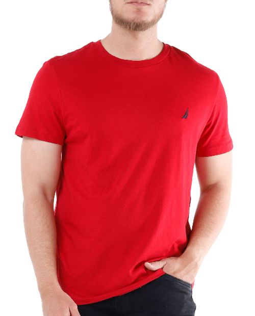 Nautica Camiseta básica roja para hombre