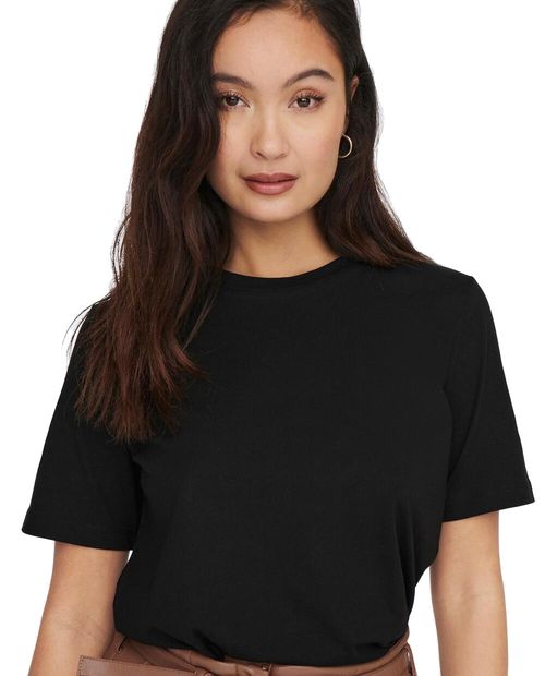 Camiseta Only manga corta negra para mujer