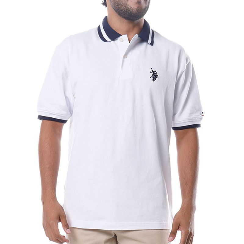 Camisa polo blanca store manga corta