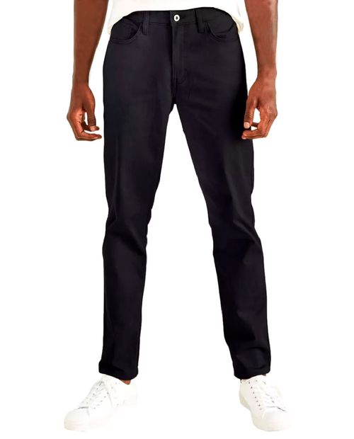 Dockers Pantalón straight fit negro sólido para hombre
