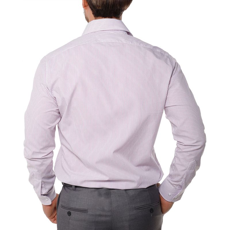 Camisa de vestir slim fit lila rayada para hombre Siman Nicaragua