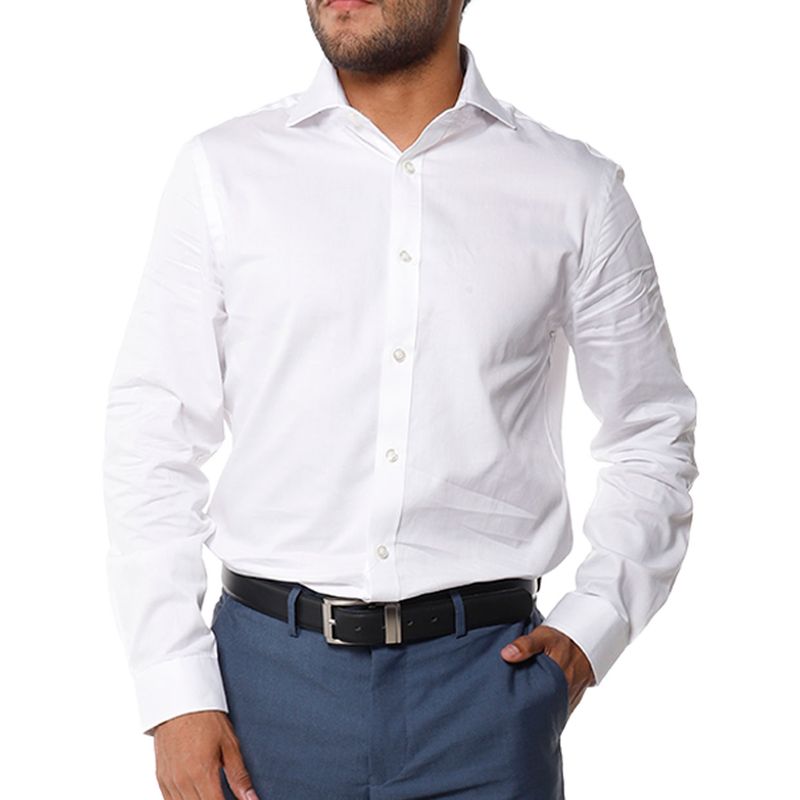 Camisa de Vestir Blanca para Caballero, Corte Slim fit. (2-3/14.5) :  : Ropa, Zapatos y Accesorios