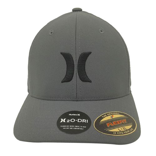 Gorra gris bordada Hurley para hombre