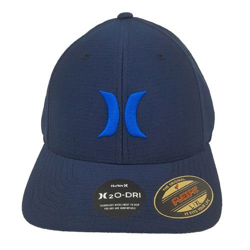 Gorra azul bordada Hurley para hombre