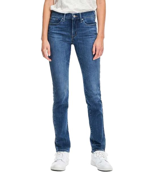 Jeans Levi's slim lavado oscuro de cintura media para mujer