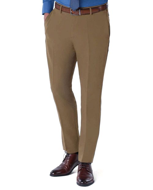 Pantalón beis hierro de corte slim Active Flex