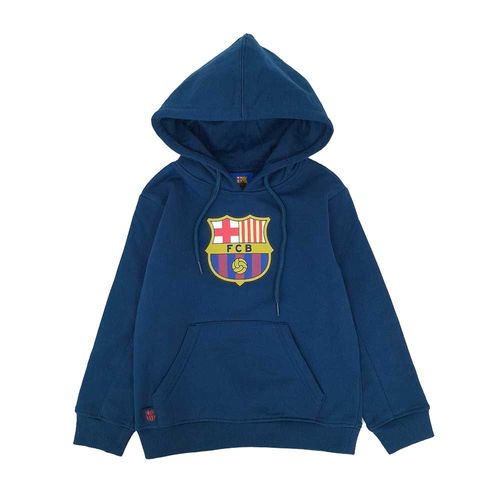 Sudadera azul con estampado del equipo F.C Barcelona para niño