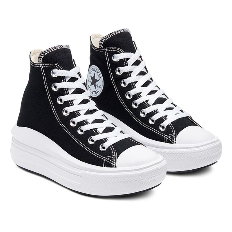 Zapato deportivo casual Converse Chuck Taylor All Star Move negro para mujer