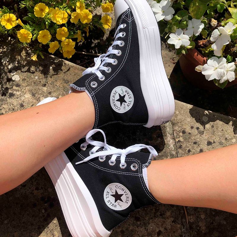 Zapato deportivo casual Converse Chuck Taylor All Star Move negro para mujer