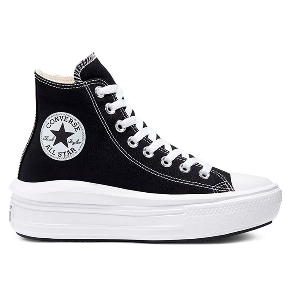 Zapato deportivo casual Converse Chuck Taylor All Star Move negro para mujer Siman Guatemala