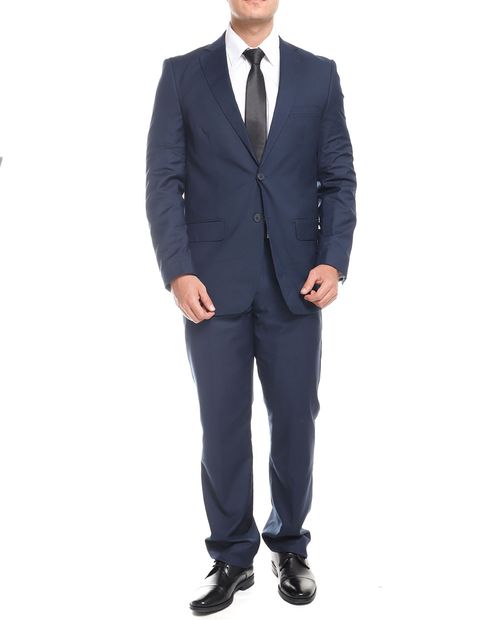 Traje tradicional azul sólido para hombre