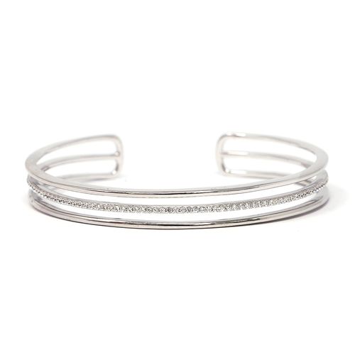 Pulsera de plata plateado 1mm-6.6" para mujer