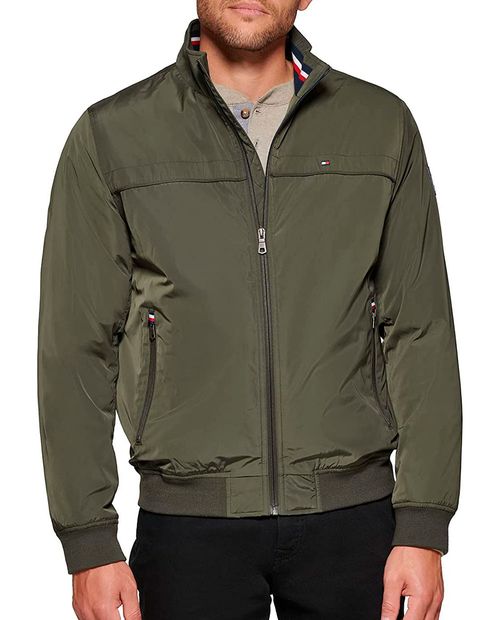 Tommy Hilfiger Chaqueta bomber verde para hombre